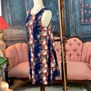 Fun and flirty dark floral dress